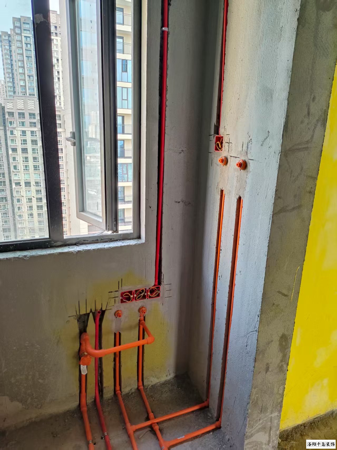 洛阳千岛装饰水电改造施工现场